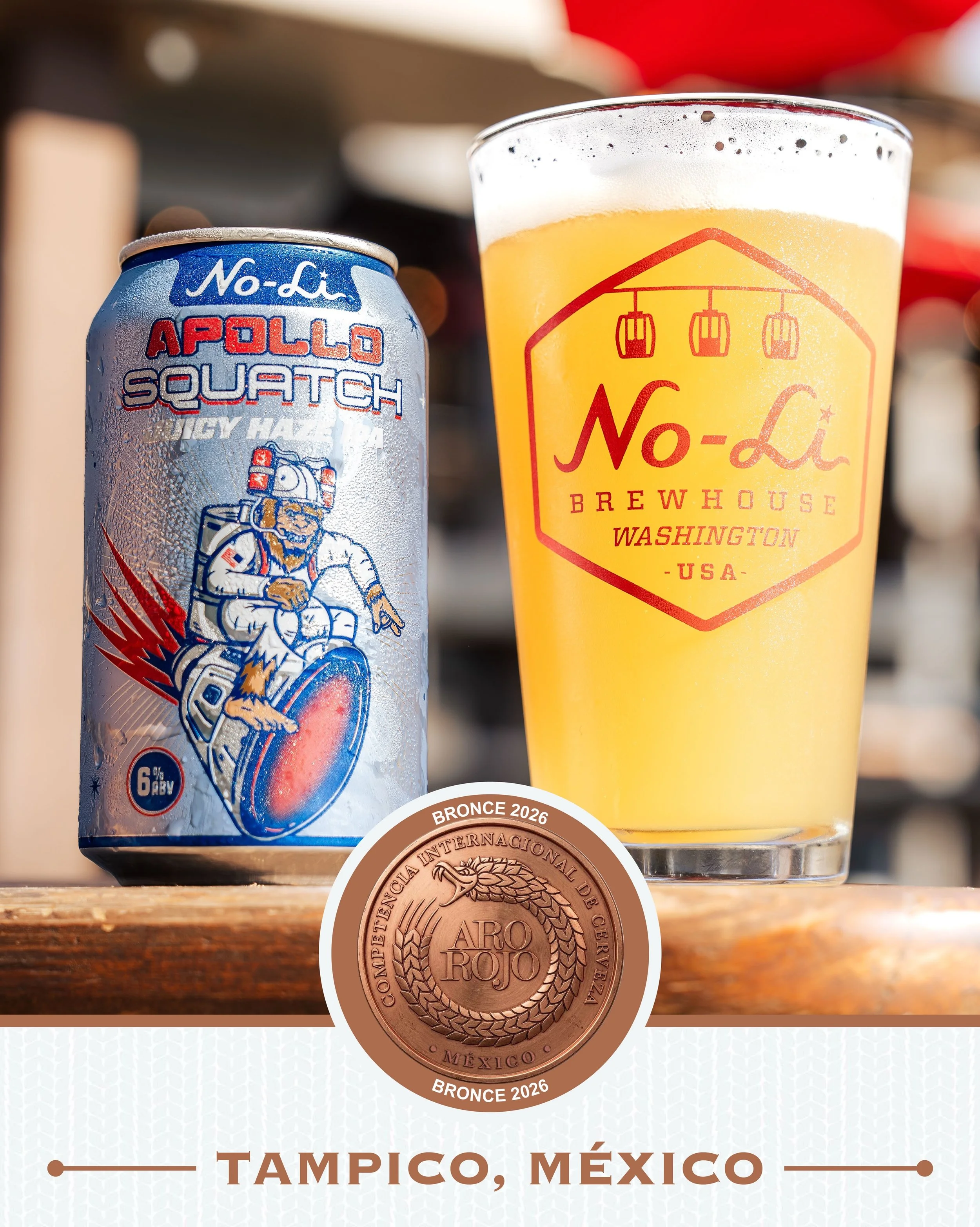 From the Inland Northwest to the Gulf Coast of M&eacute;xico 🇲🇽

🥉 Apollo Squatch Juicy Haze brought home a Bronze from the 2026 Aro Rojo International Beer Competition in Tampico, M&eacute;xico 🔥