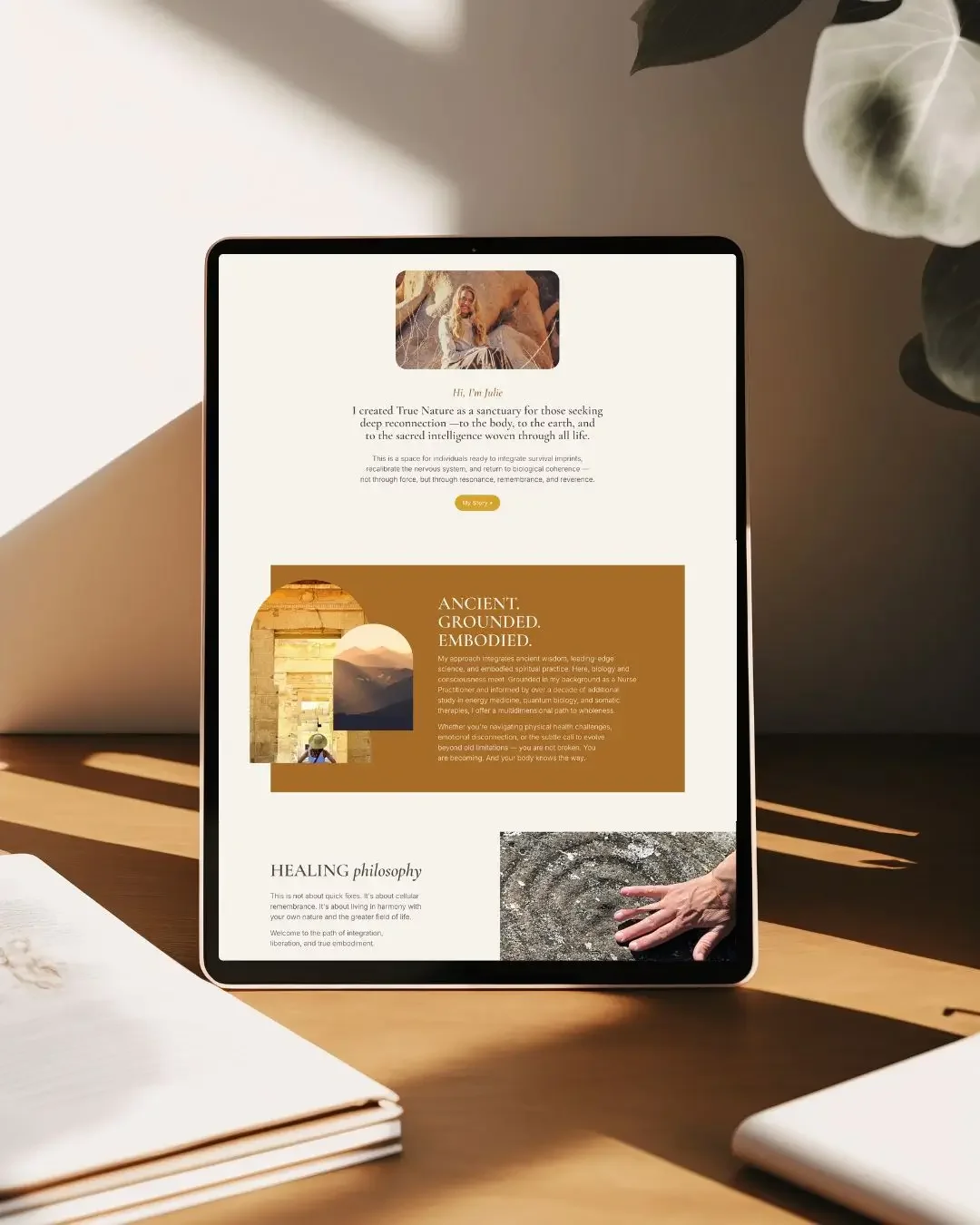 True Nature Healing Arts - iPad mockup.webp