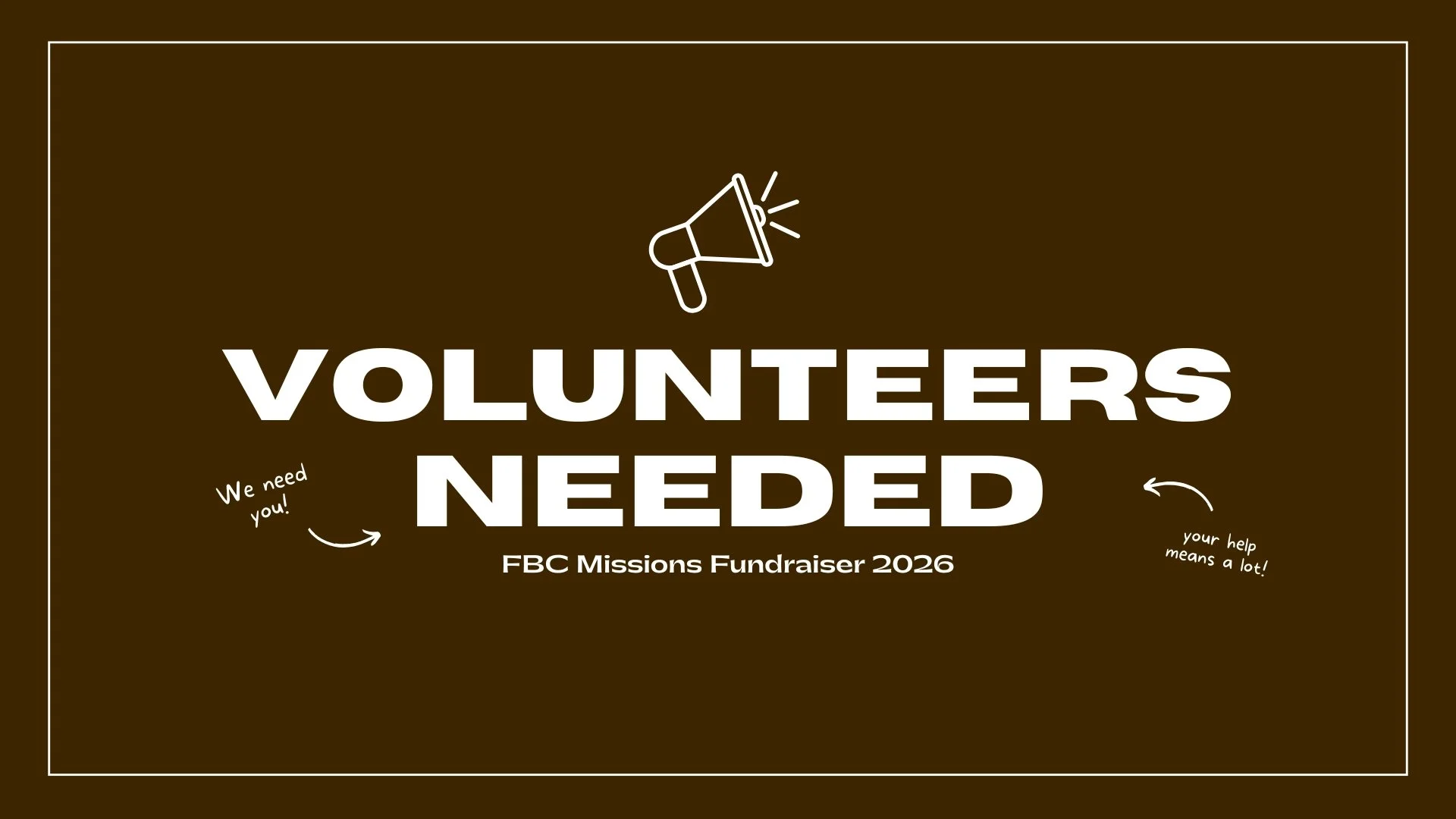 FBC Missions Fundraiser