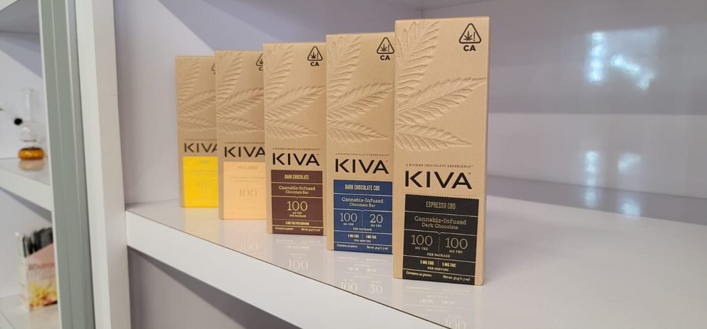 An assortment of different kiva bar flavors located at our Lake Elsinore location.