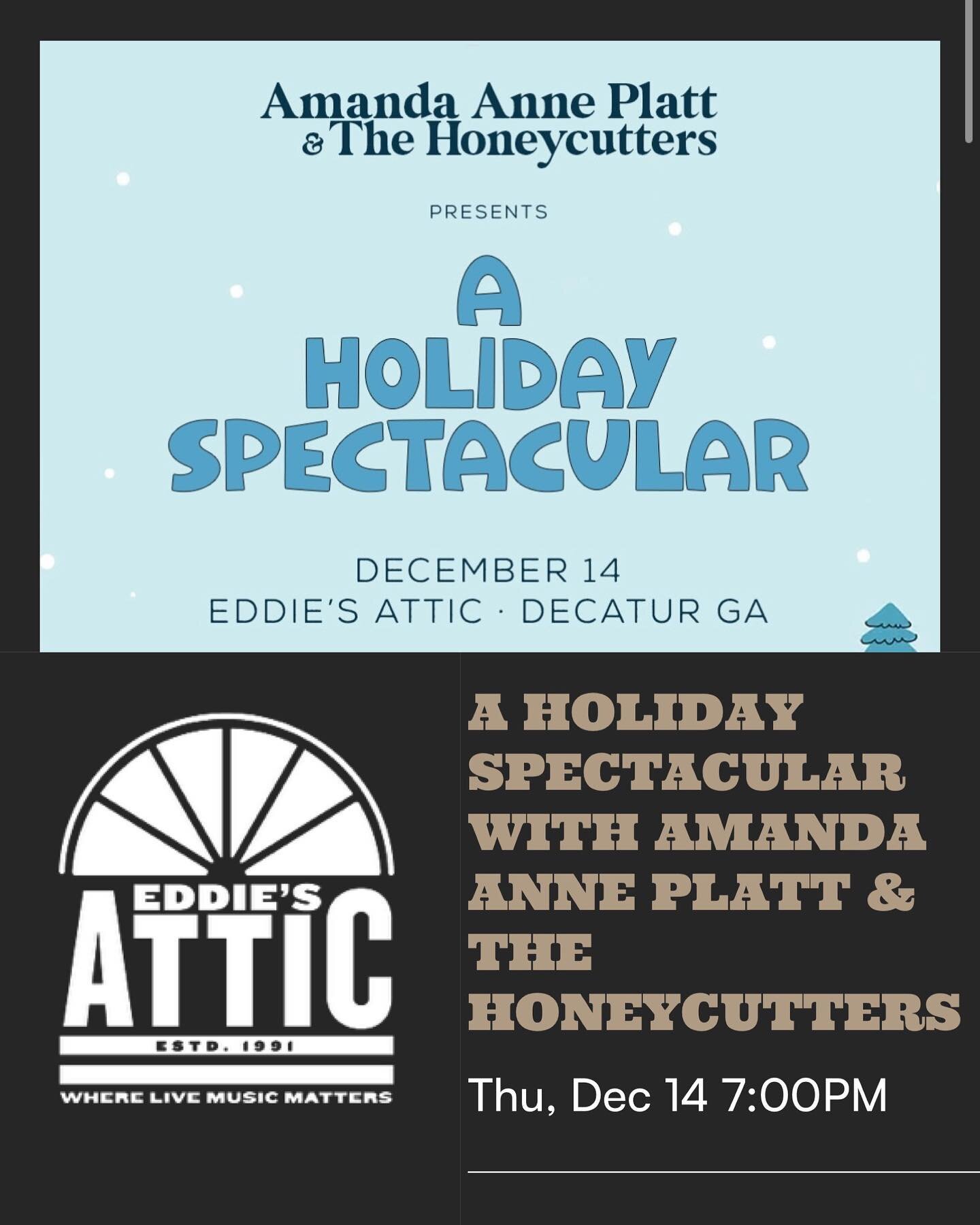 Georgia&rsquo;s up first! Join us at @eddiesattic for our first Holiday Spectacular on December 14th. Tix are on sale now! ☃️ honeycutters.com/shows

12.14 - Eddie's Attic
12.15 - The Grey Eagle
12.16 - Cat's Cradle

----------
After staying close to