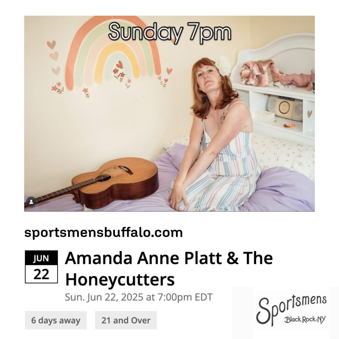Amanda and the Honeycutters will be at the @sportsmenstavern:  https://www.showclix.com/event/amanda-anne-platt-the-honeycutters25 (link in bio)...on the solstice this Sunday! 

More info: sportsmensbuffalo.com 

#thehoneycutters #amandanneandthehone