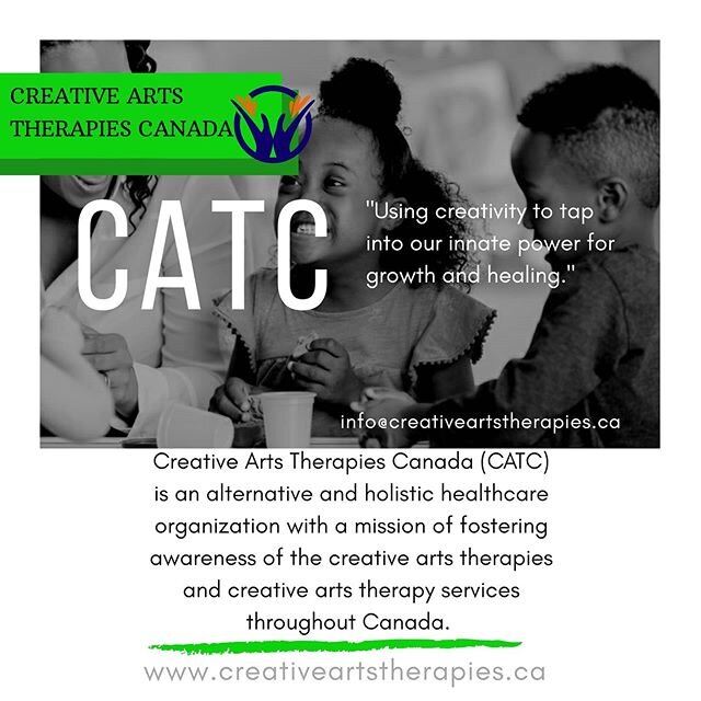 Creative Arts Therapies Canada 🇨🇦
www.creativeartstherapies.ca 
info@creativeartstherapies.ca .
.
. &quot;Using creativity to tap into our innate power for growth and healing.&quot;
.
.
#creativeartstherapies #catc #expressivearts #dramatherapy #ar