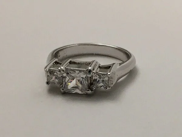 SIZE 4 1/2 - 1.83ctw CUBIC ZIRCONIA Sterling Silver Ring