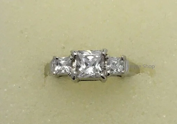 SIZE 4 1/2 - 1.83ctw CUBIC ZIRCONIA Sterling Silver Ring