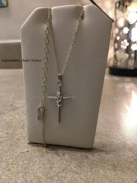 KREMENTZ STERLING SILVER PRAYING CHILD CROSS NECKLACE