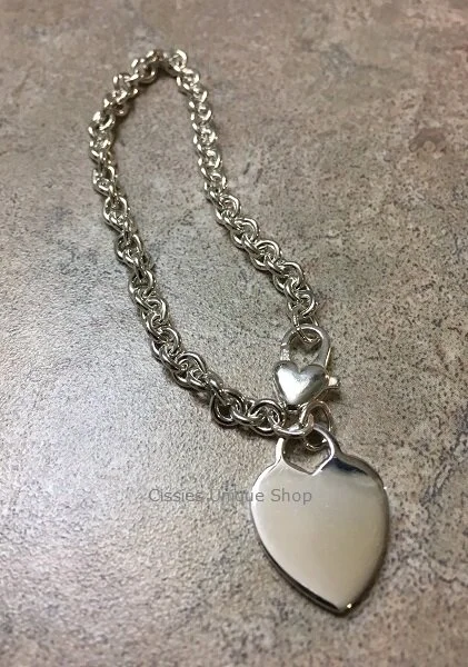 KREMENTZ Sterling Silver Heart Charm Bracelet
