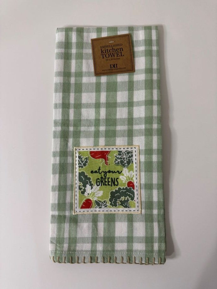 EAT YOUR GREENS DISHTOWEL