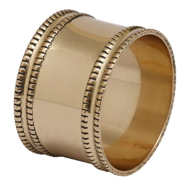 DESIGN IMPORTS Antique Gold Band Napkin Ring