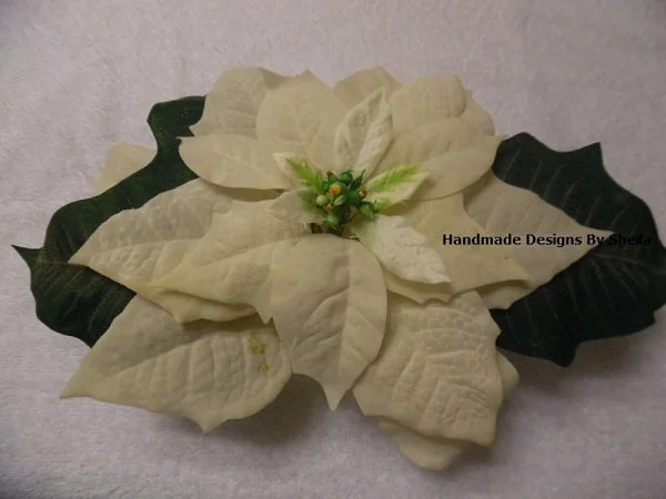 Tabletop Cream Silk Poinsettia Decor