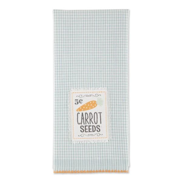 DESIGN IMPORTS Carrot Seeds Embellished Dishtowel