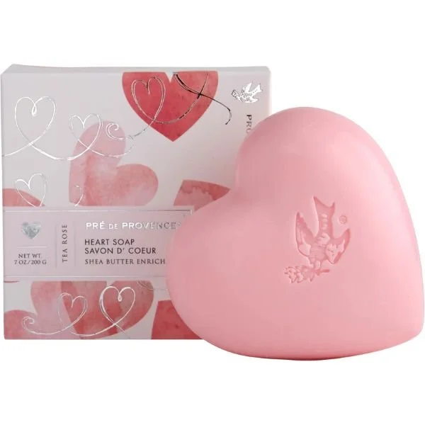 Tea Rose Heart-Shaped Soap Gift Box