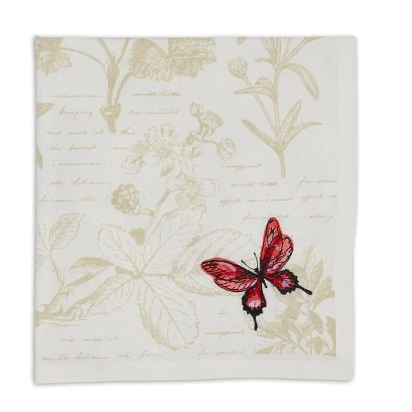 BOTANICAL BUTTERFLY NAPKIN