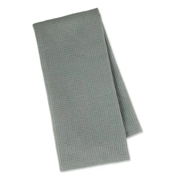Dove Gray Waffle Weave Dishtowel