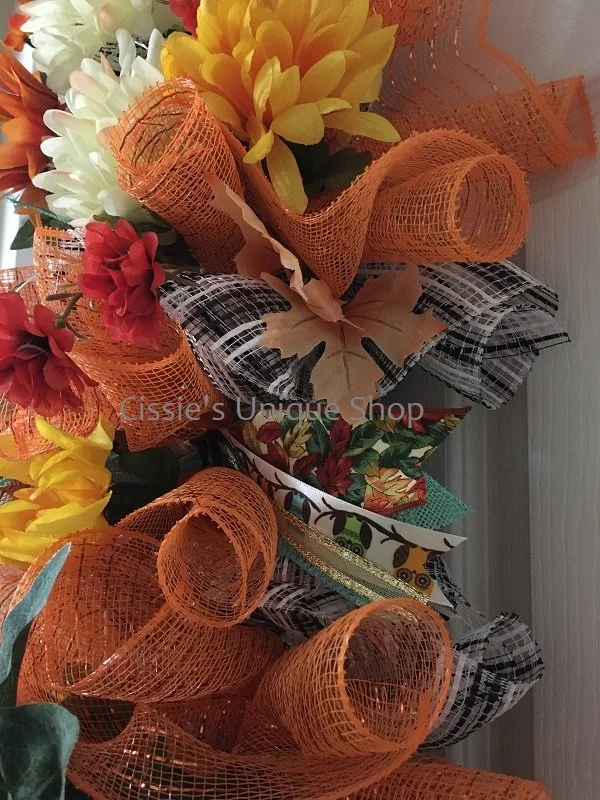 METALLIC ORANGE DECO MESH