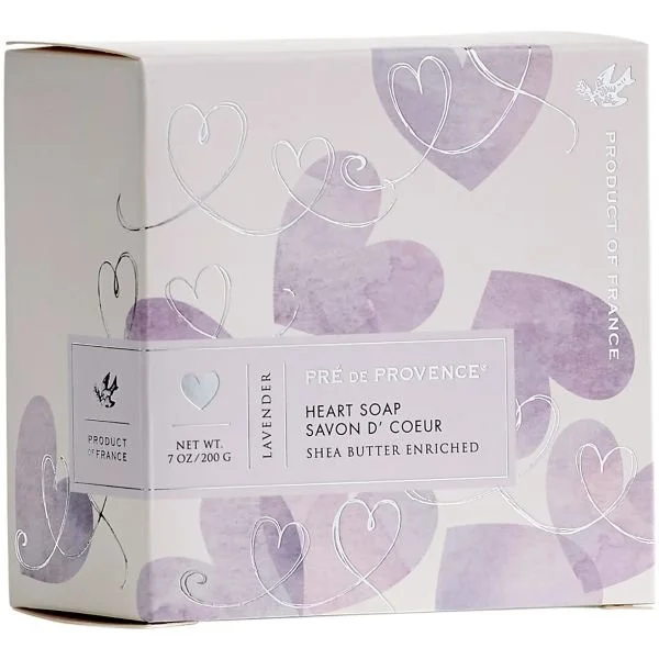 Lavender Heart-Shaped Soap with Gift Box
