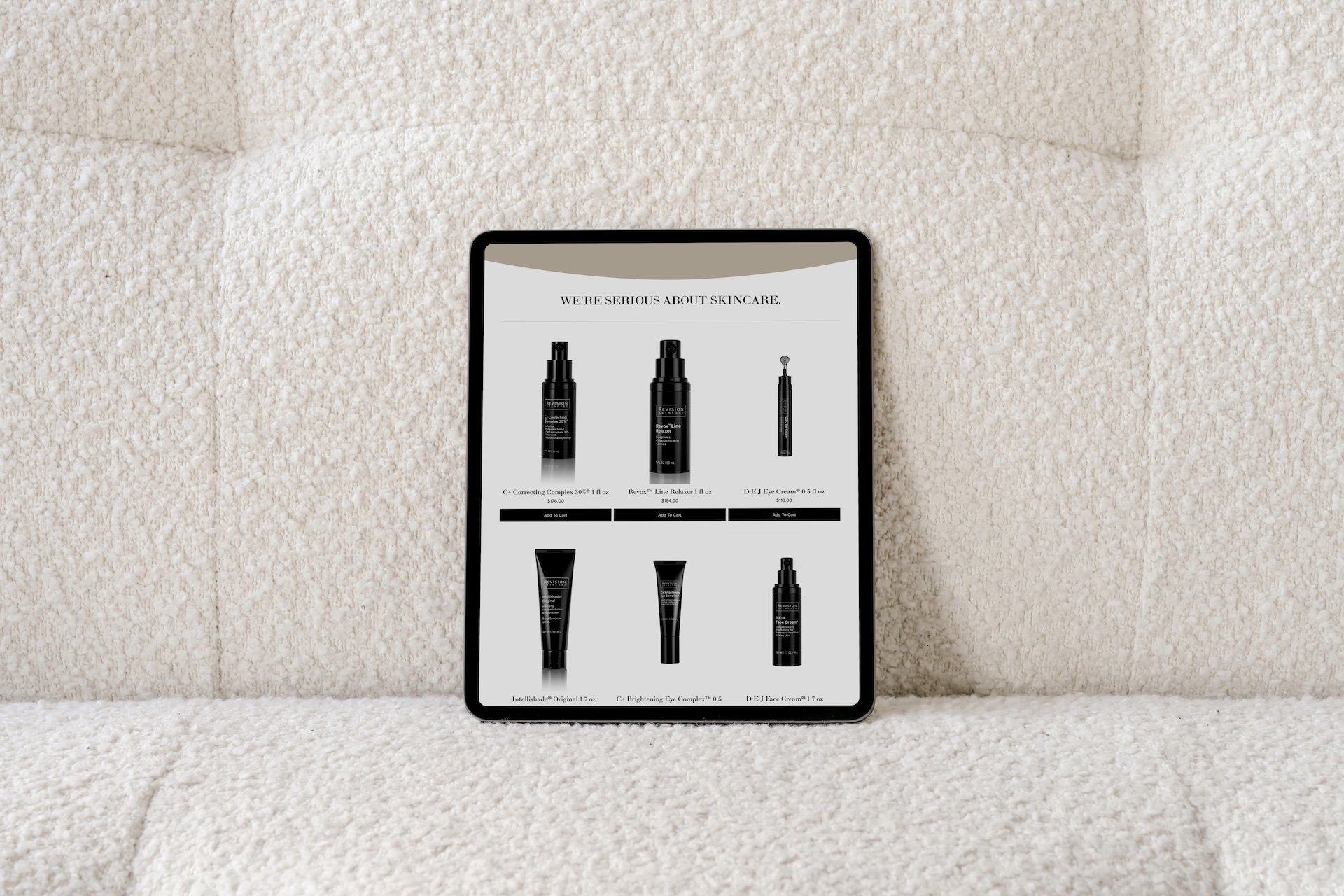 Luxury Med Spa Commerce Website.