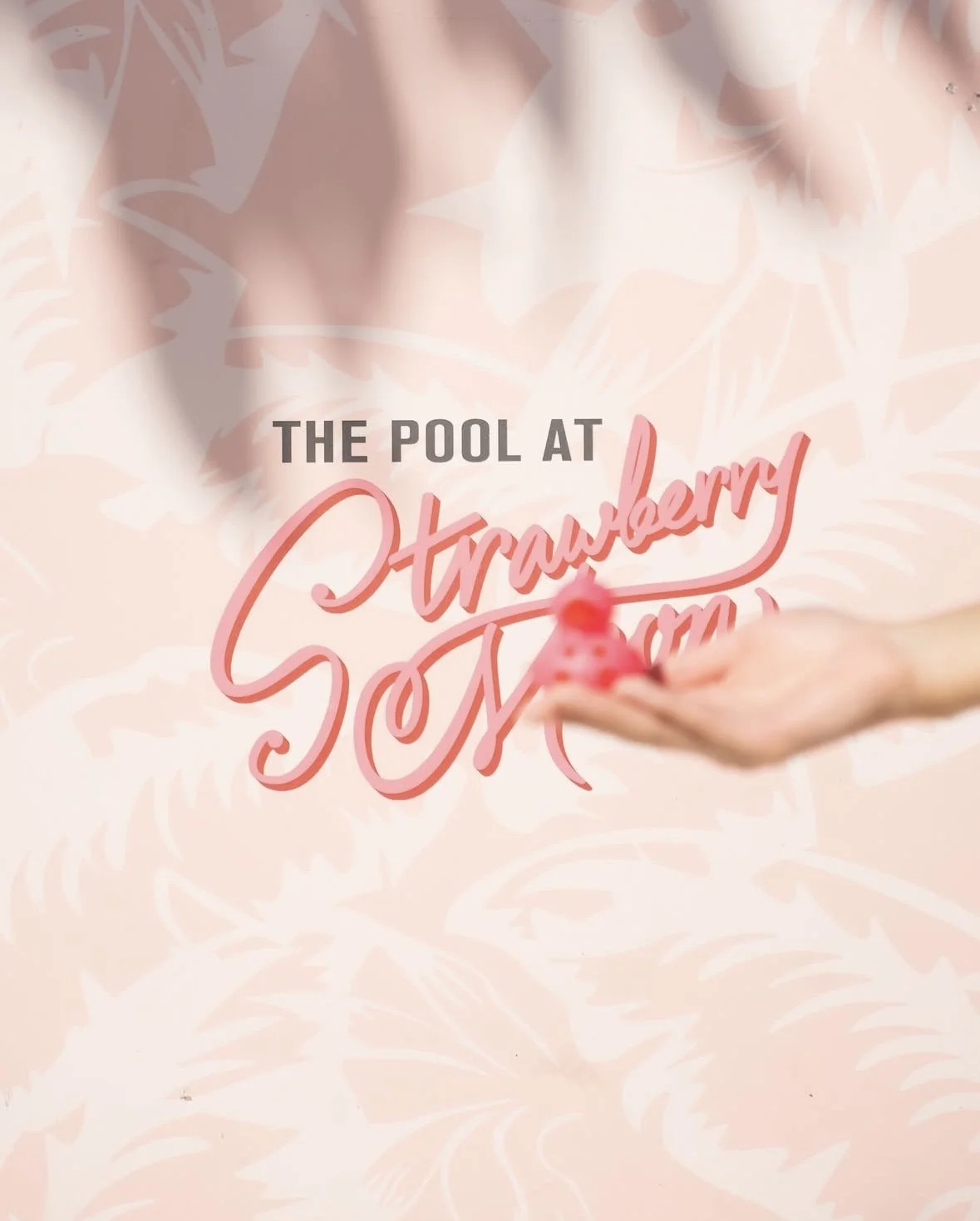 Large scale-art installation of Strawberry Moon for Miami's The Good Time Hotel