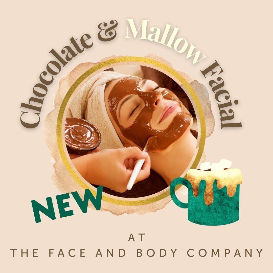 A NEW delectably indulgent facial!
Our Chocolate Mallow facial is a deliciously nourishing experience. 
Beginning with a deeply purifying oat milk cleanse, followed by a smoothing orange facial scrub; your skin will love our warm chocolate facial mas