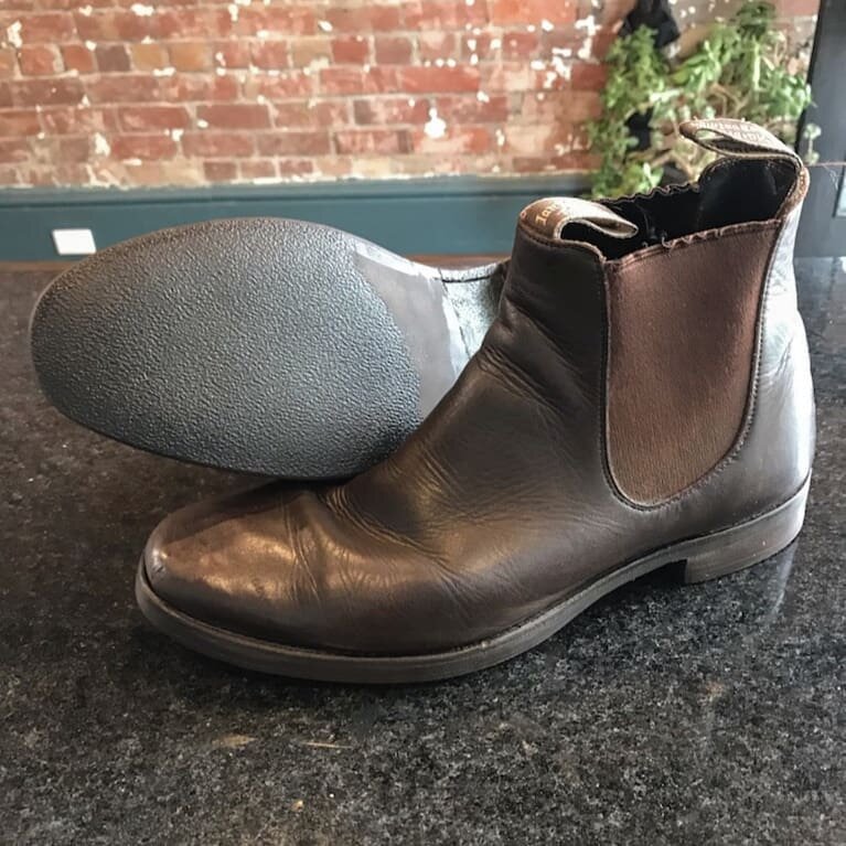 Boot up 👢 We've restored these classic @r.m.williams_official boots for a lifetime of wear with Topy soles and Vibram rubber heels. 🔨