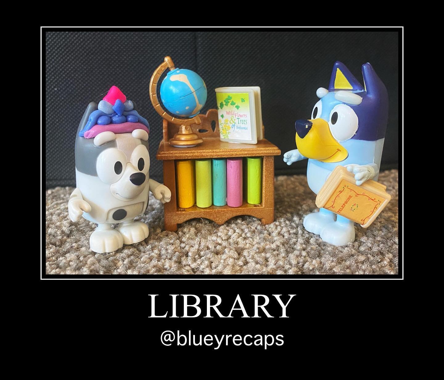 Bluey Recap: Library (#2.38)
#bestbits: the Cat Squad bike &ldquo;here for your purrrrr-tection&rdquo;
#lifelesson: SSSHHHHHHHHH, and kids (unfortunately) learn from everything you do
.
Uncle Stripe and Muffin are in the car when Stripe goes through 