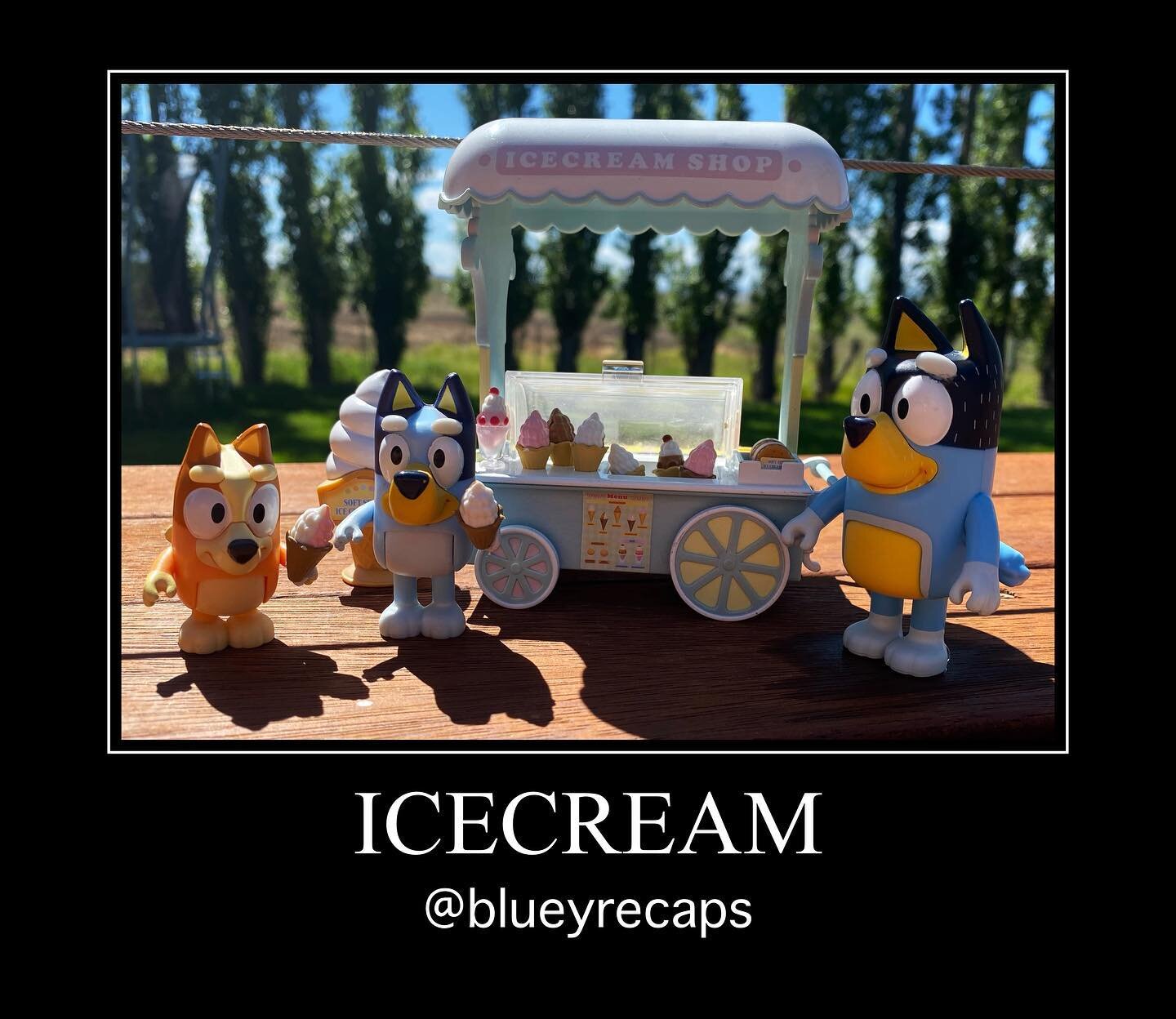 Bluey Recap: Icecream (#2.40)
#bestbits: Bingo&rsquo;s epic foetal-position, on-the-ground toddler-tantrums 
#lifelesson: chocolate is the best icecream, and life isn&rsquo;t always fair 
.
Bandit and Uncle Stripe have taken the girls to the museum a