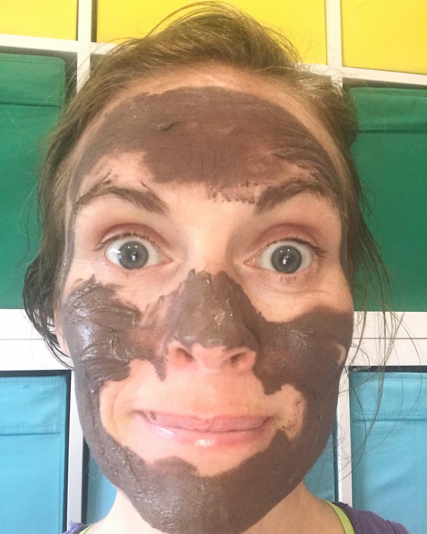 Yesterday: International Mud Day. 
I wore wellies and a mud pack. But it was on zoom, so nobody saw the wellies. 
I kind of enjoyed our zoom version of stuck in the mud -  it didn&rsquo;t hurt my knees the way it does in real life. 

You can join me 