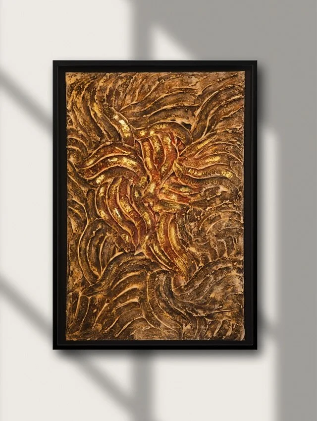 Available works &mdash; &ldquo;I Rise From Within&rdquo; by @merete_naess speaks of inner rebirth, of the quiet strength that rises from within. Through mixed media, the artist layers materials, pigments, and transparencies to evoke a process of tran