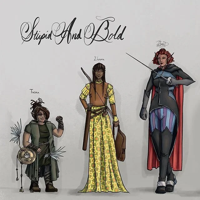 [Character Creation] Stupid and Bold - the full D&amp;D gang. 🧙 [ #art #digitalart #drawing #drawings #sketch #sketchbook #sketching #dnd #dndcharacter ]