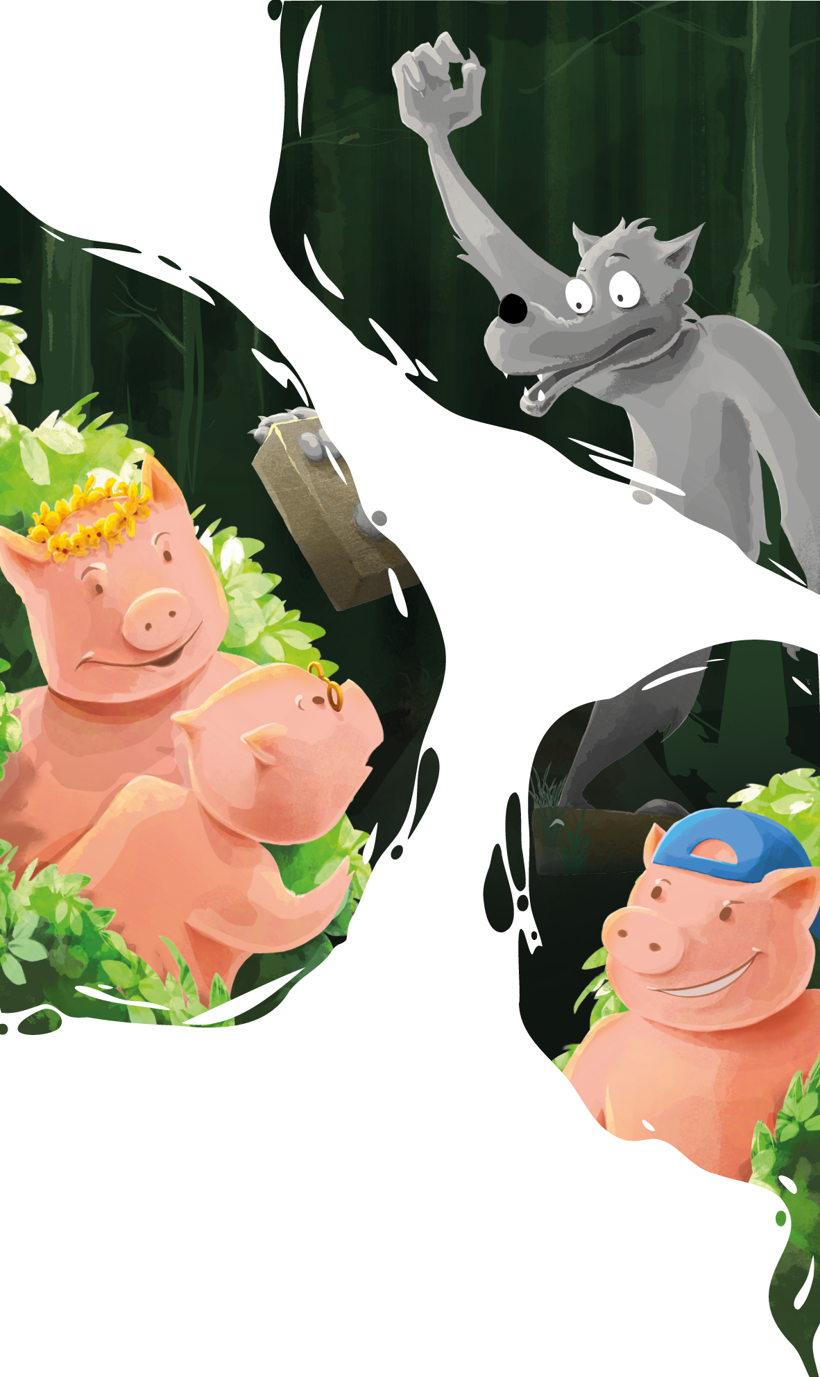 Plakat til De tre små grise