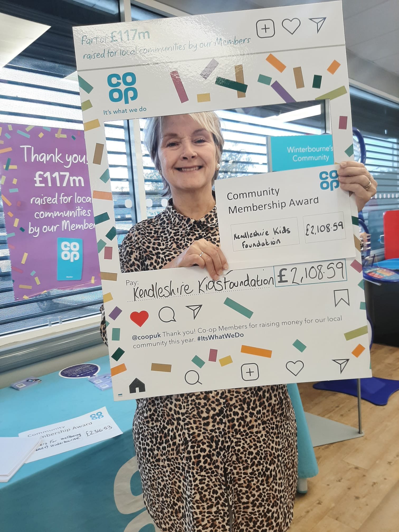 The Coop Community Fund cheque presentation.