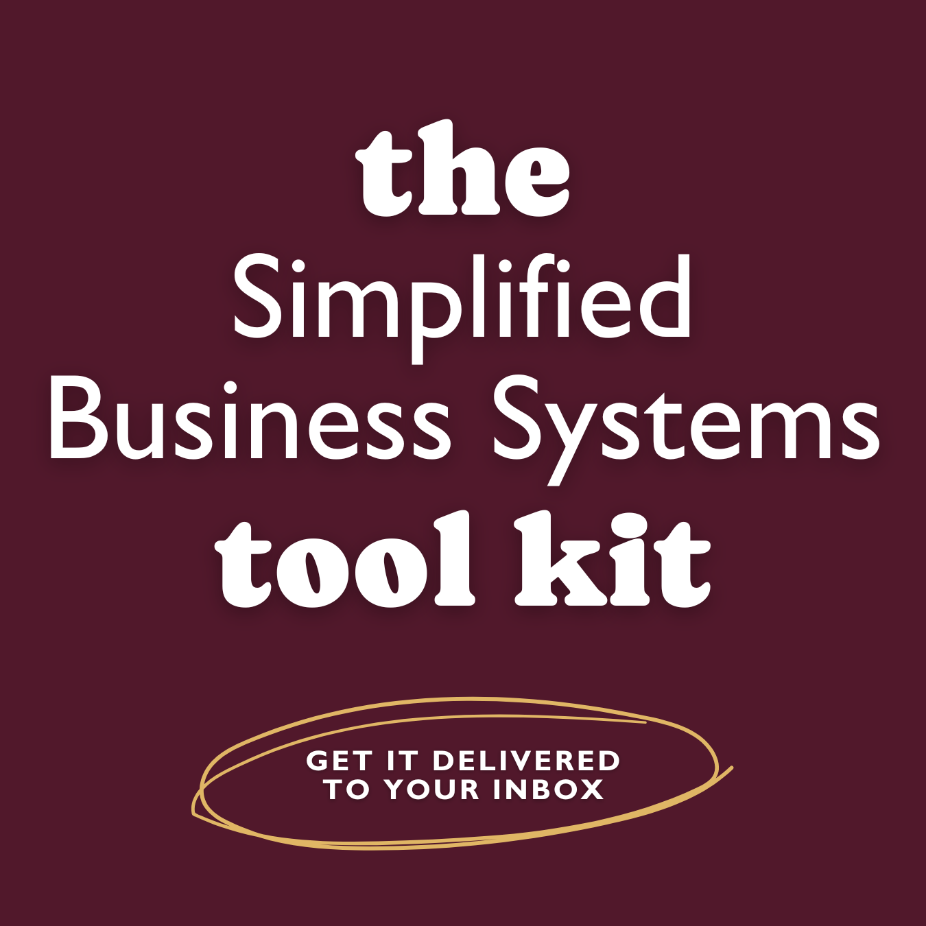 the Simplified Business Systems Tool Kit