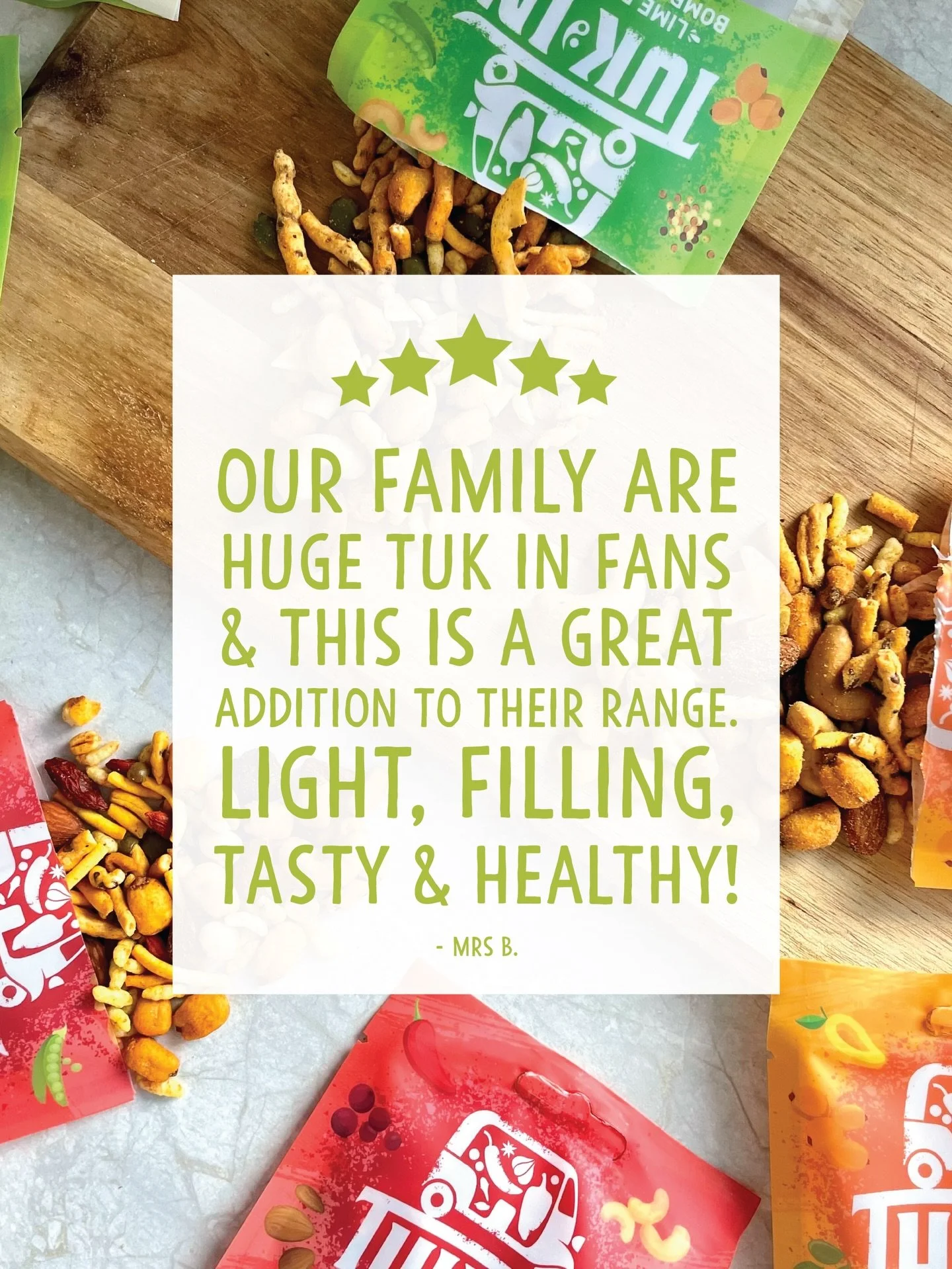 You guys are loving Tuk In&rsquo;s Bombay Trail Mix! Light, filling, tasty, and healthy, the perfect addition to the Tuk In range. A delicious snack you can enjoy anywhere, anytime🌶️💚
&bull;
&bull;
Tuk In Curry in Naans available in CoOp, NISA, Mor