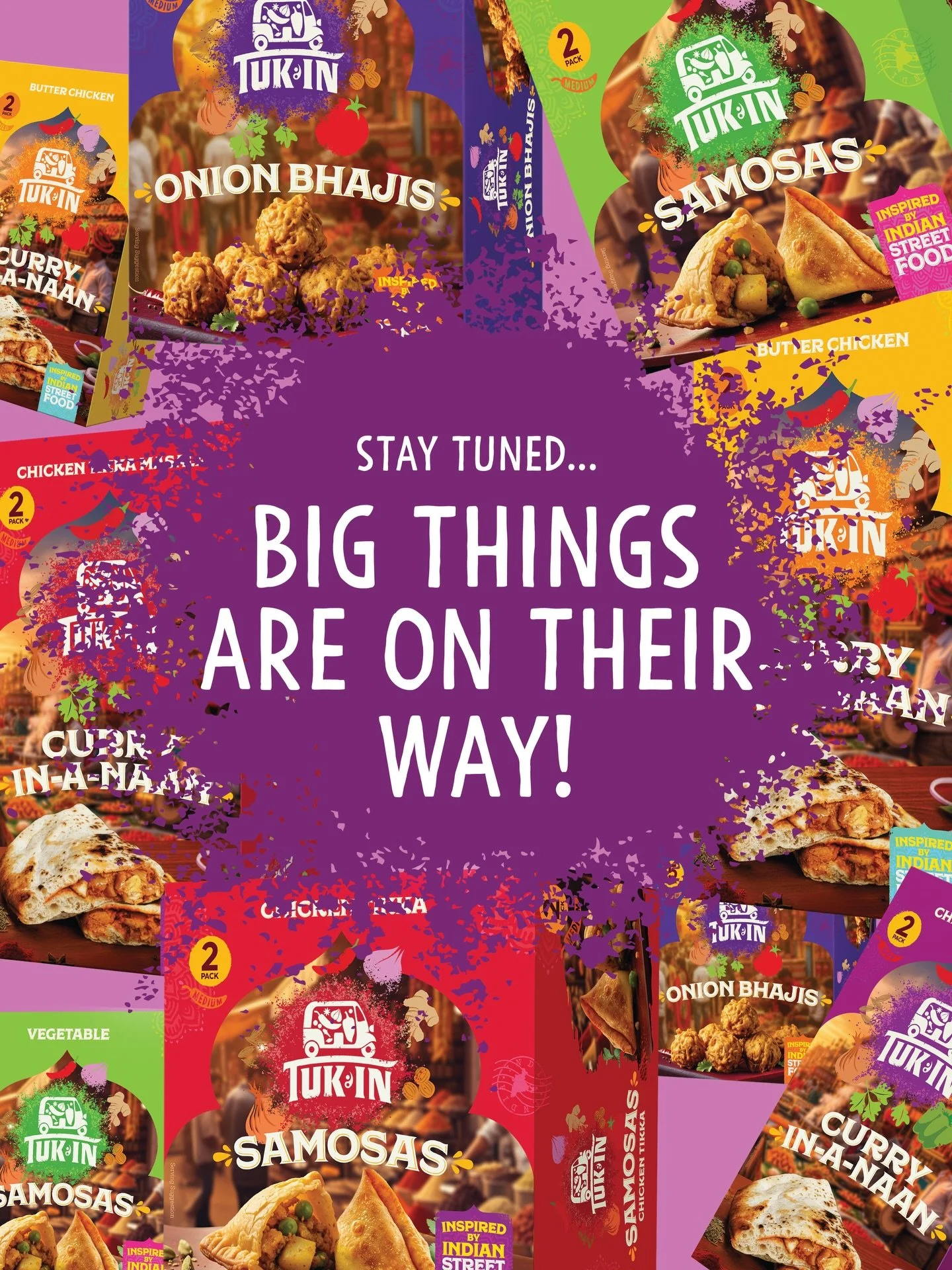 We are so excited for this 🥳 Stay tuned, you won&rsquo;t want to miss what&rsquo;s happening at Tuk In! 🫓🍽️
&bull;
&bull;
Tuk In Curry in Naans available in CoOp, NISA, Morrisons, Tesco, Spar, Rontec, WHSmith, One Stop, Muscle Food, Amazon, Budgen