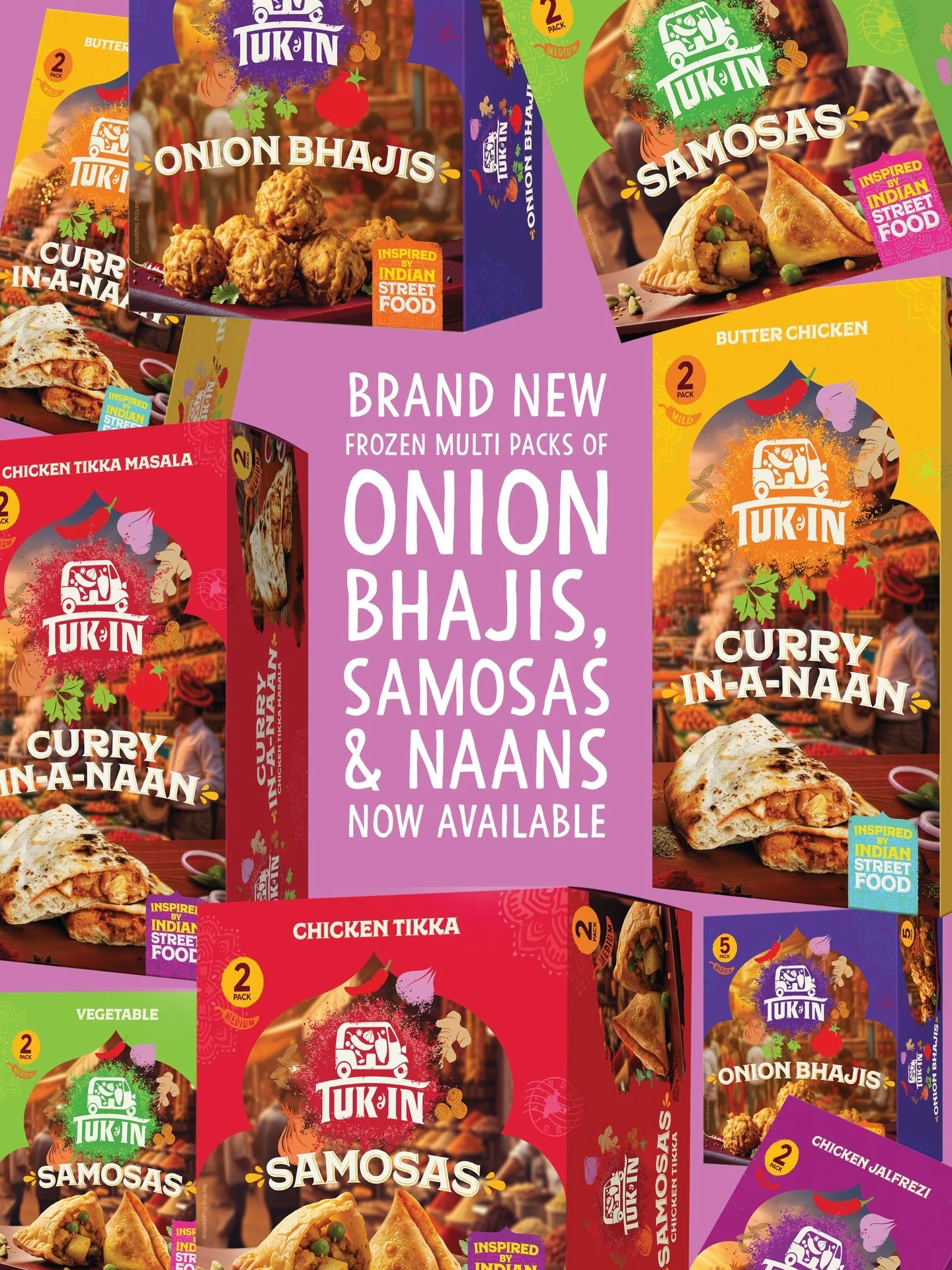 Big news for your freezer 🙌🔥 Our Tuk In favourites and NEW Onion Bhajis are now even easier to get your hands on, frozen multi-packs are now available at Consort Wholesale which means you could be seeing them in your corner shop very soon! 🎉 From 