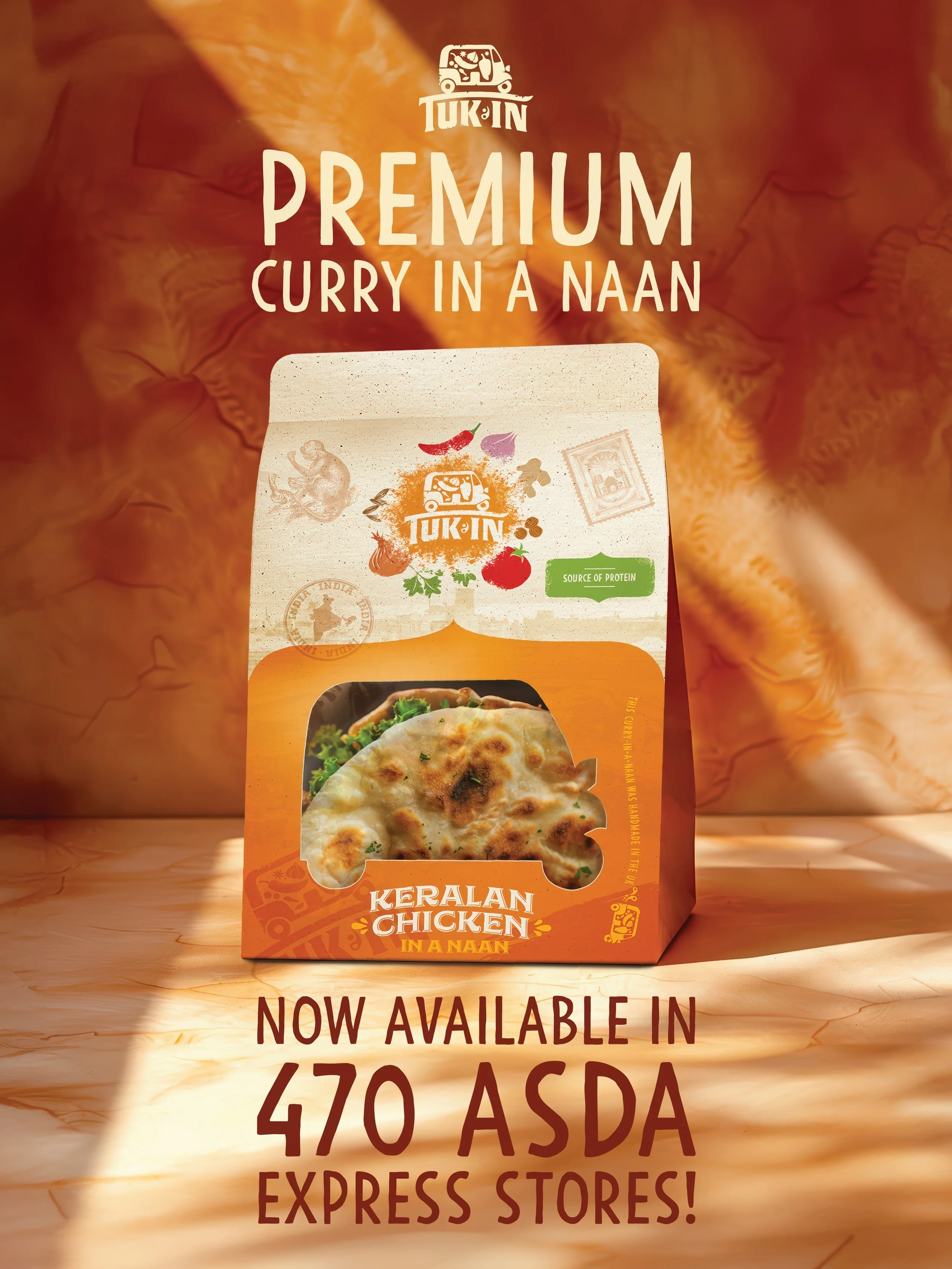 BIG NEWS 🚨Tuk In is officially expanding from 180 to 470 Asda Express stores nationwide! More stores means more chances to get your hands on our Premium Keralan Chicken and Kashmiri Chicken Curry In A Naan 🔥🫓
&bull;
&bull;
Tuk In Curry in Naans av