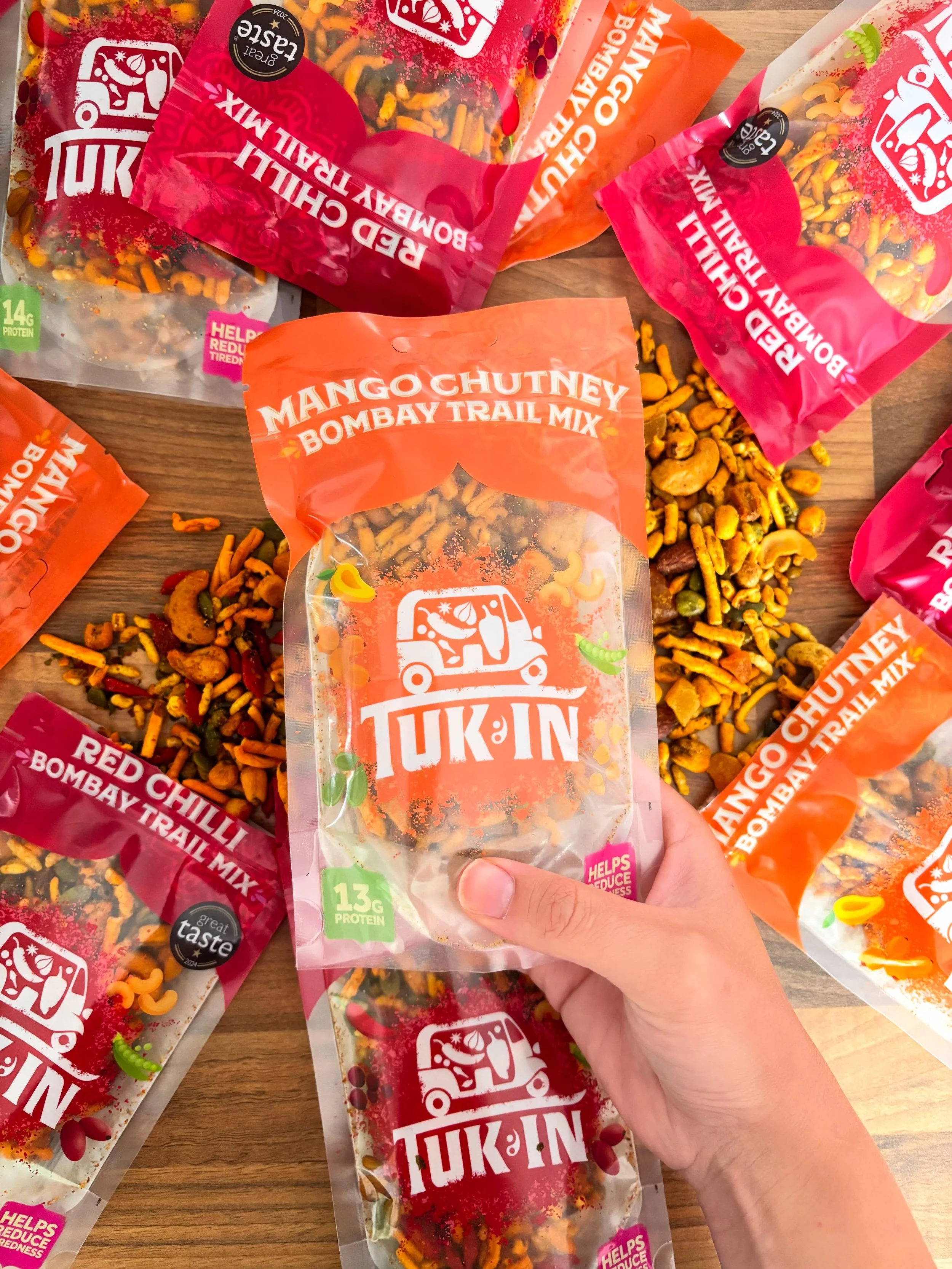 You won&rsquo;t want to miss this! Our brand new 90g bag of Bombay Trail Mix is now available in Asda 😍 Now you can enjoy even more flavour with double the amount of crunchy goodness, all packed into a handy resealable bag ✨😋
&bull;
&bull;
Tuk In C