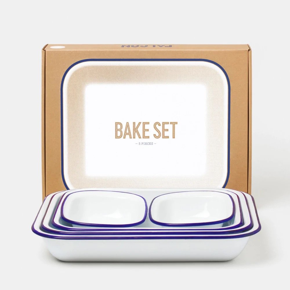 英國Falcon Enamelware 珐瑯烤焗盤5件套裝 Bake Set