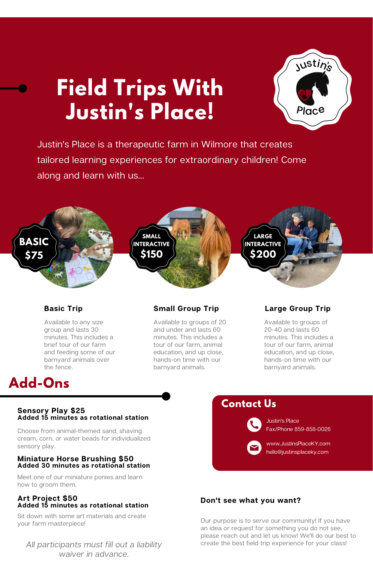 More Than a Field Trip: Come Experience the Magic of Justin’s Place 🐴🌿