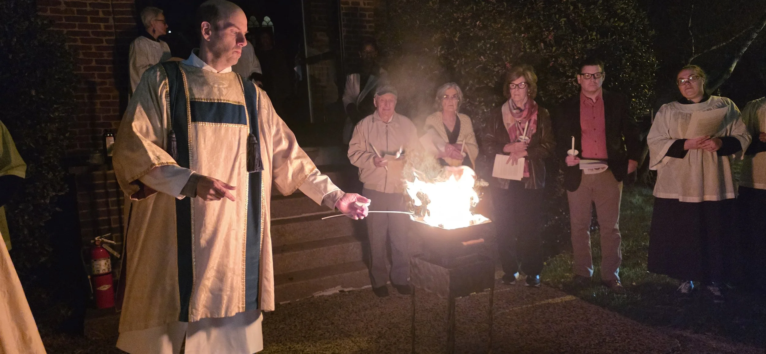The First Fire 2026 preceding the Easter Vigil service