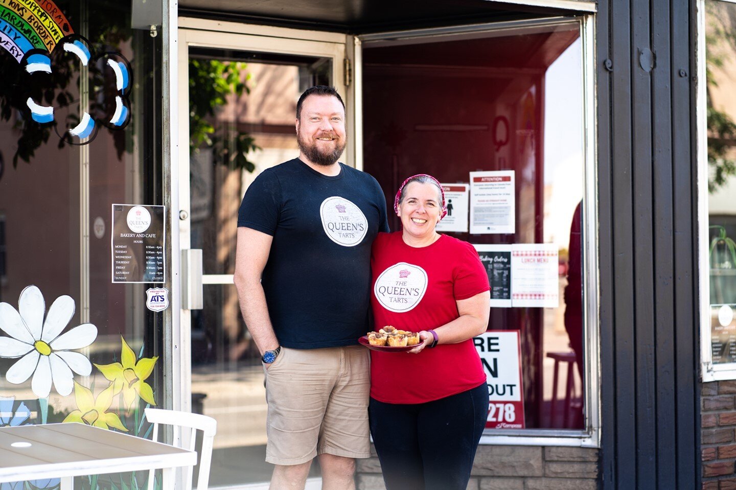 Meet the wonderful people behind The Queen's Tarts! &hearts;️

The Queen's Tarts is local bakery &amp; cafe located downtown in Sault Ste. Marie. Each day they feature handcrafted, gourmet butter tarts with an array of flavours. 
 
Tammy is known as 