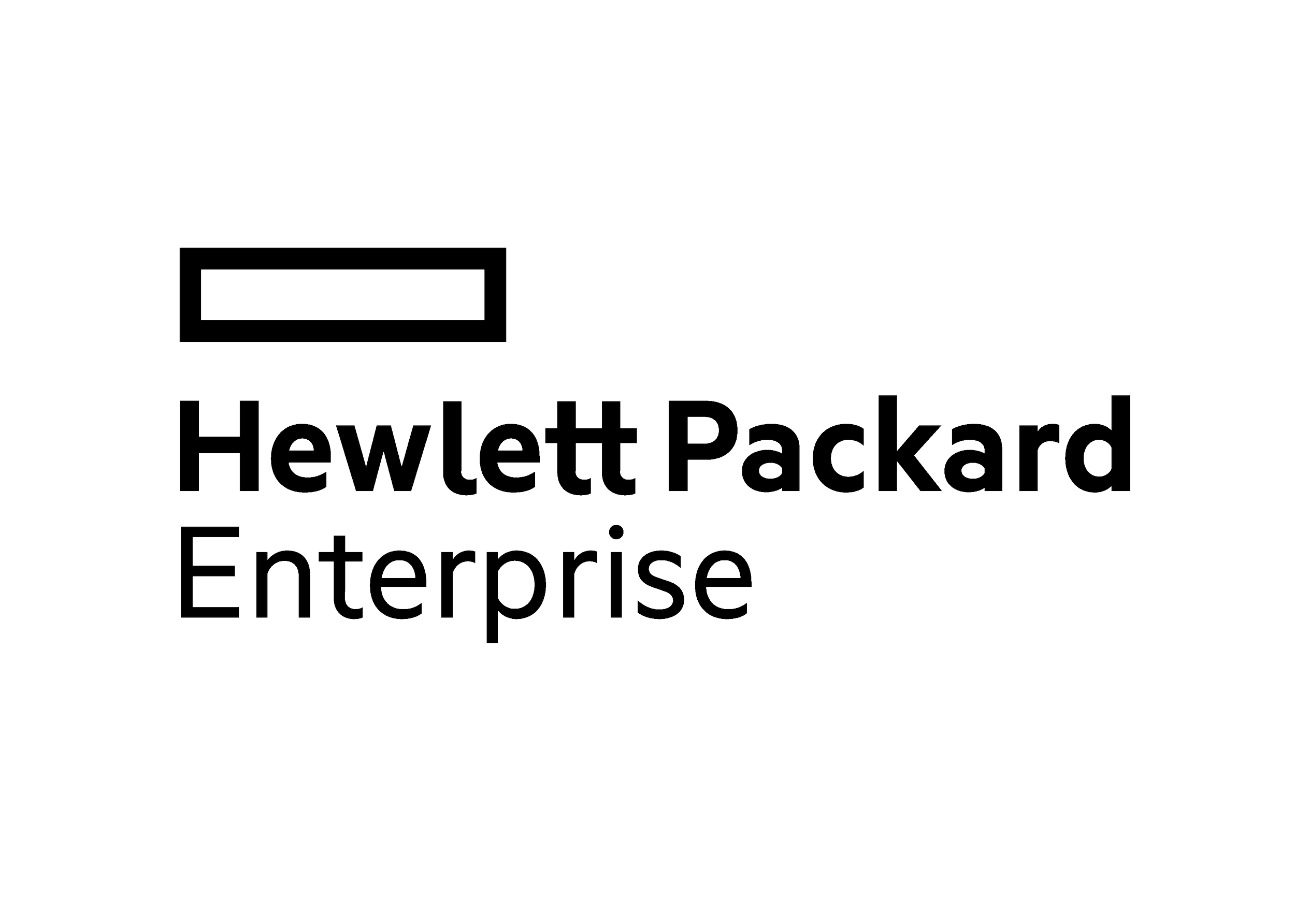Black and White Hewlett Packard Logo