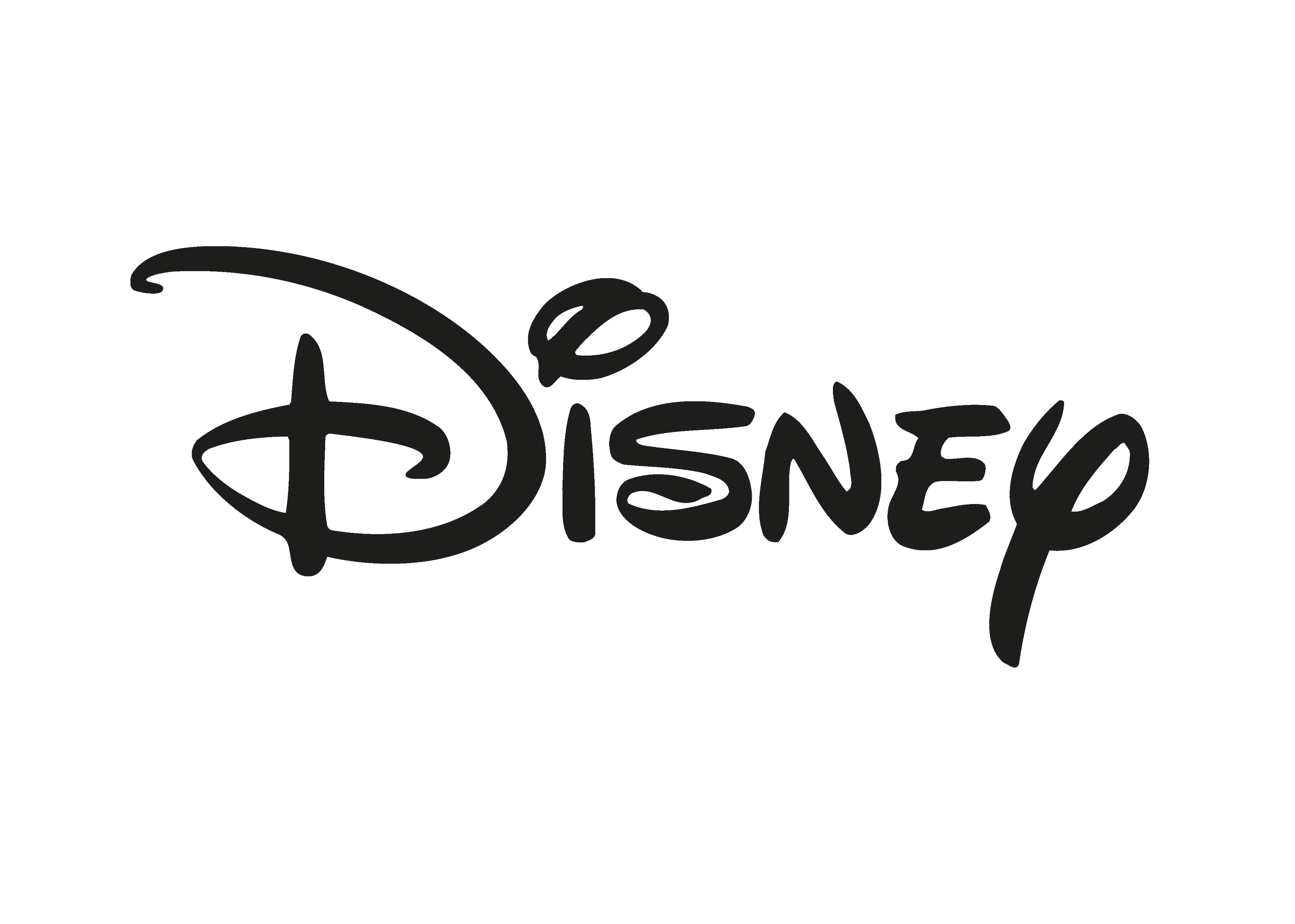 Black and White Disney Logo