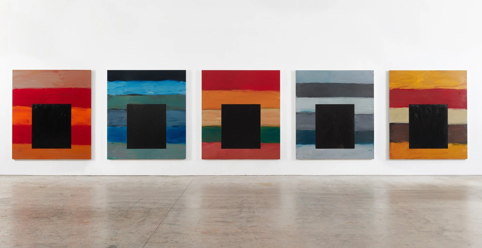 Sean Scully’s new “Dark Windows” paintings.Credit...Sean Scully; Elisabeth Bernstein