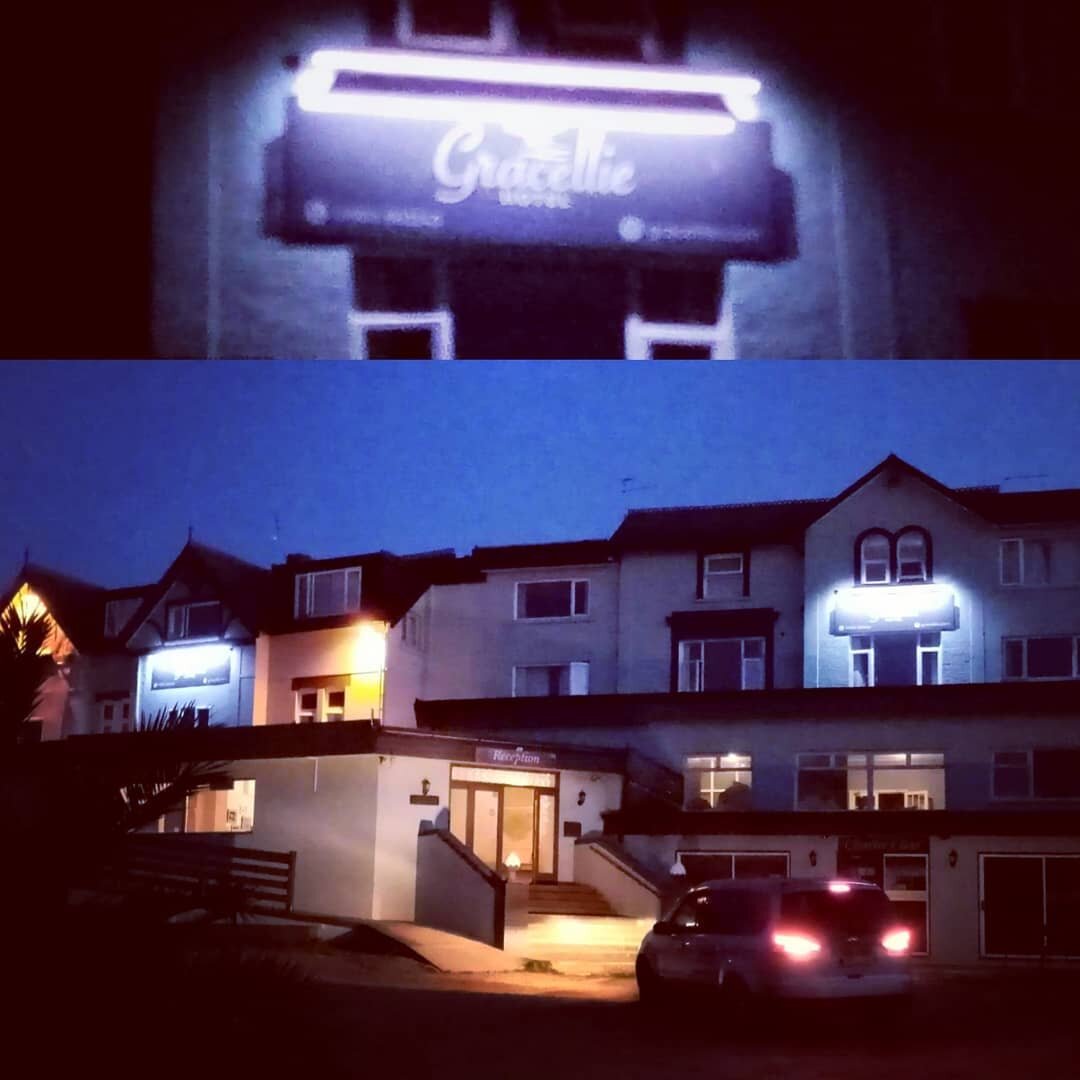 Gracellie at night 💙 #ledlights #signage