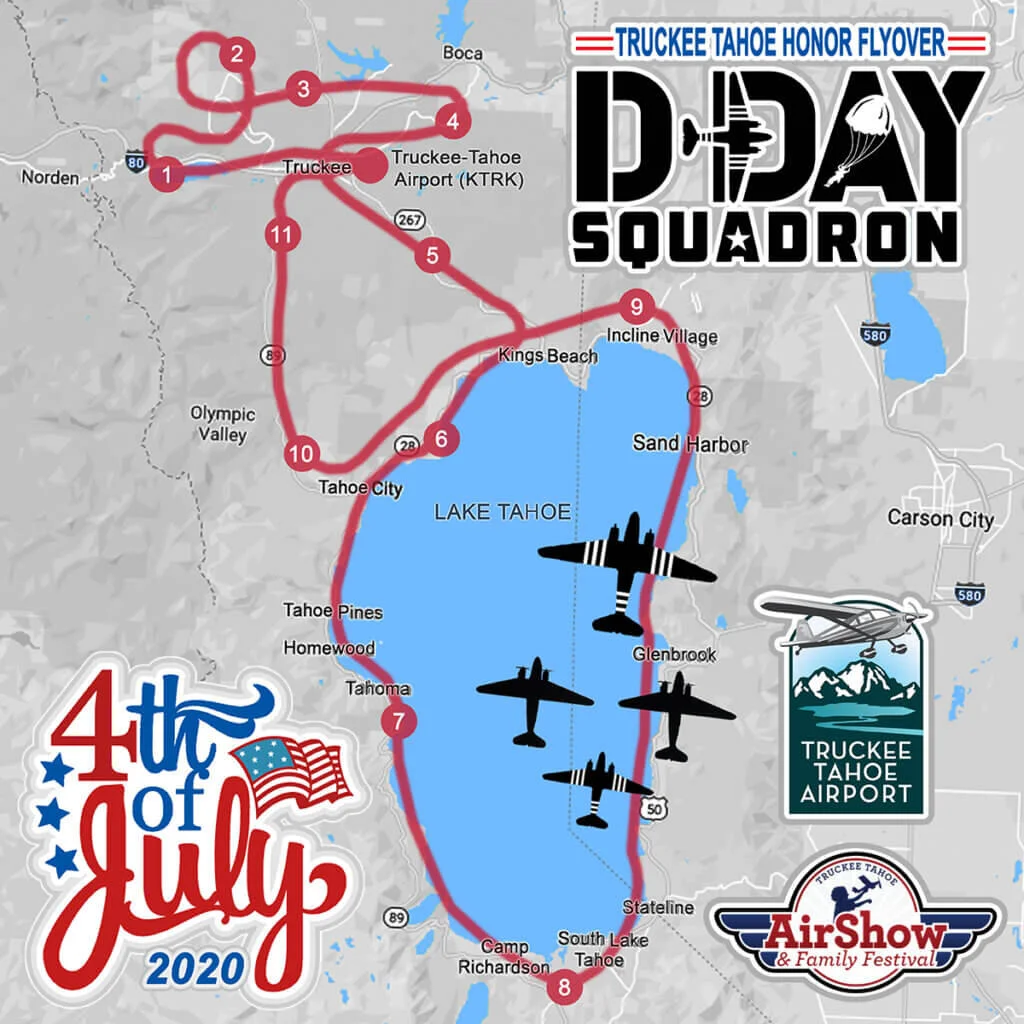 Truckee Tahoe 4th of July Flyover Honors Healthcare Workers