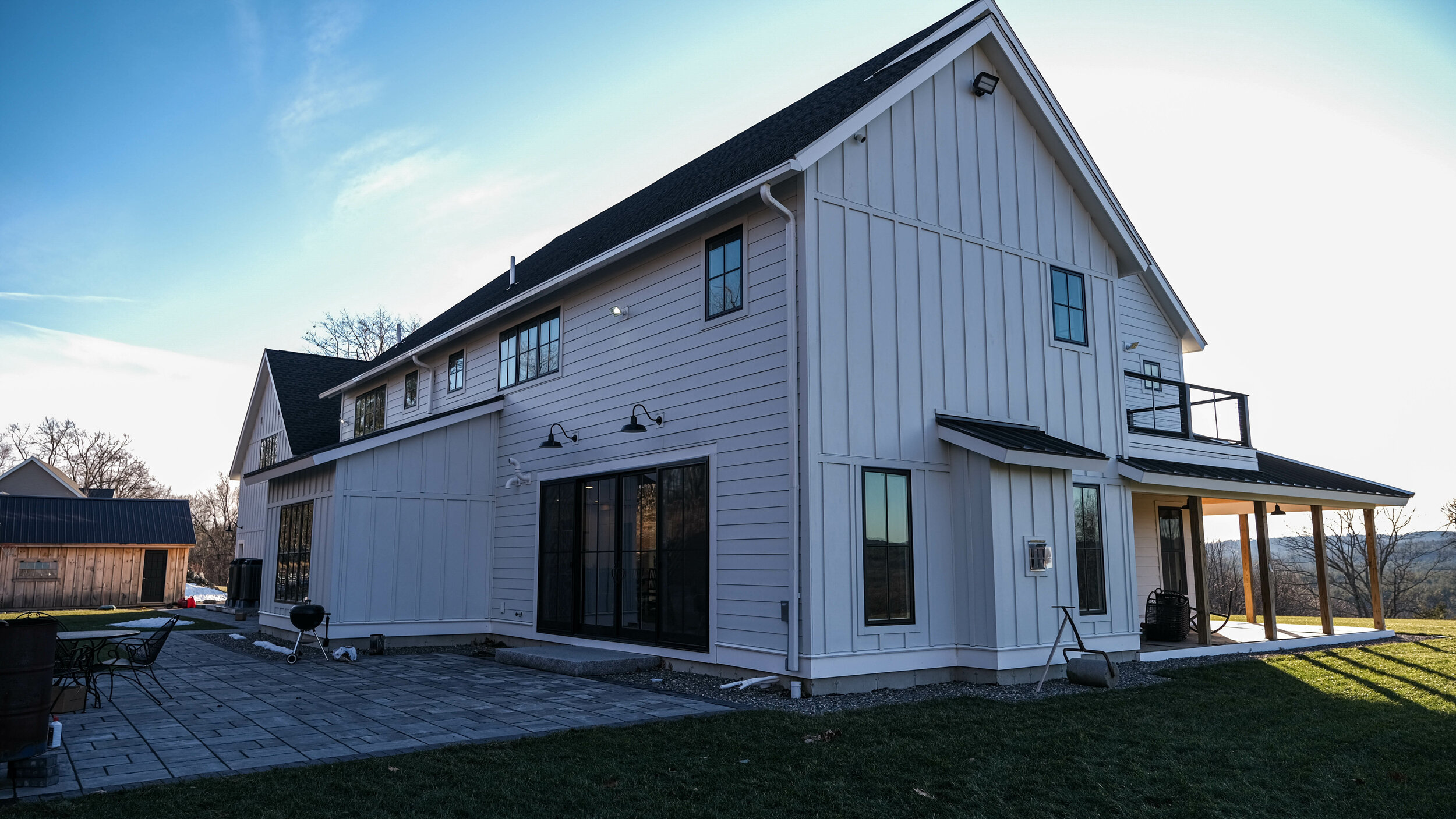 Board and Batten with Horizontal Lap Siding