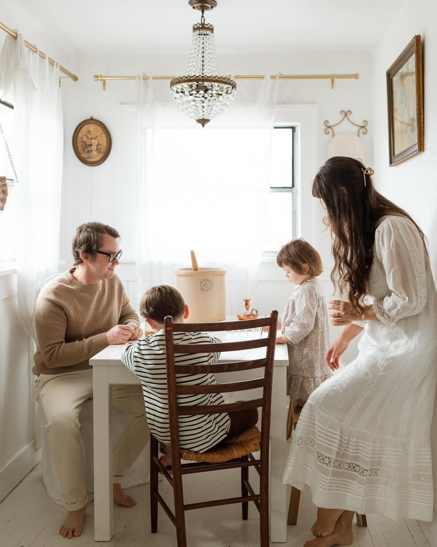 what this family embodies so well&mdash;the magic and wonder of childhood. the space to play and imagine and make. 10am s&rsquo;mores on the weekend at the living room fireplace, dance parties with disco lights in the middle of the day, quiet moments
