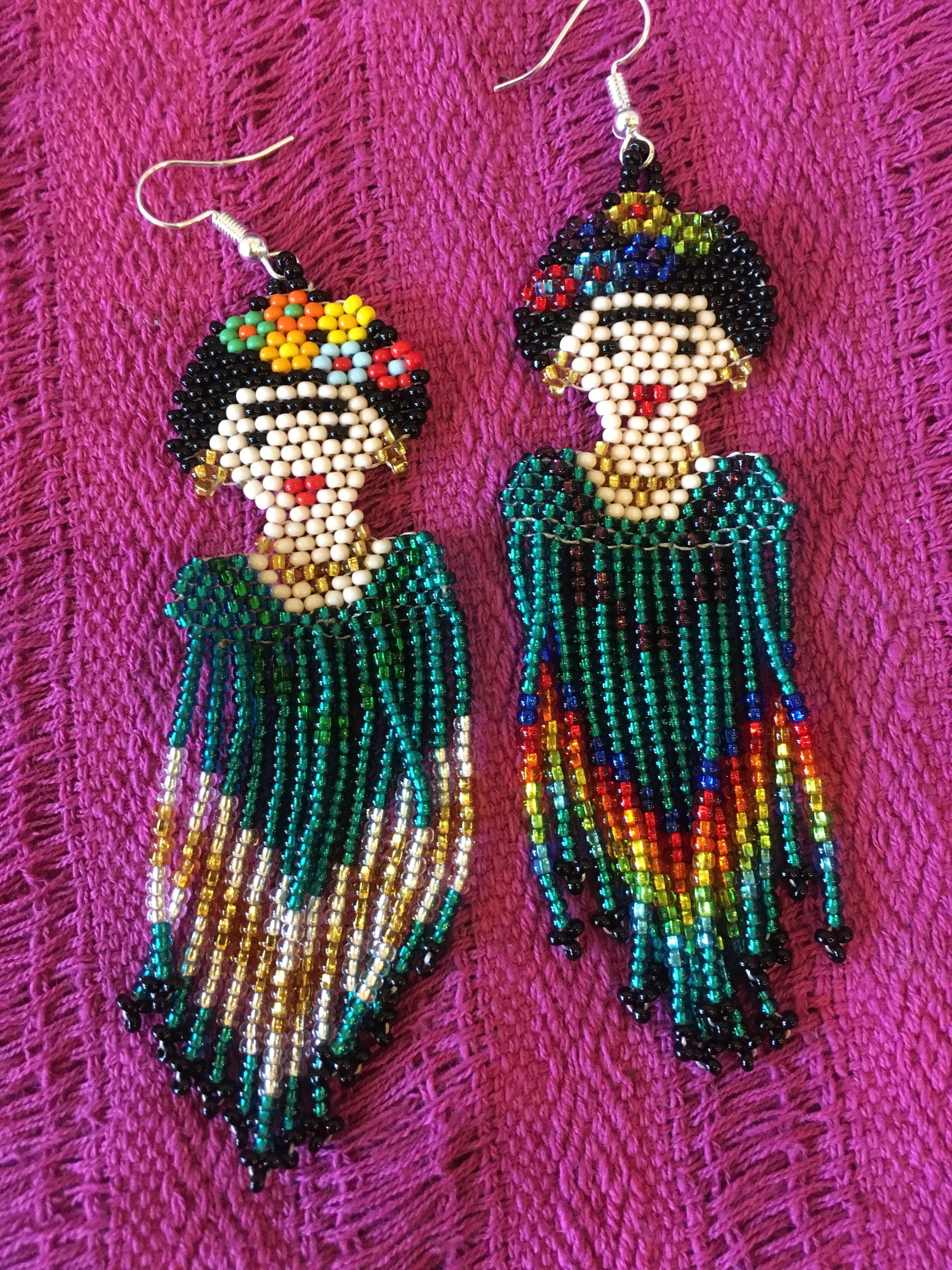 Frida kahlo deals beaded earrings