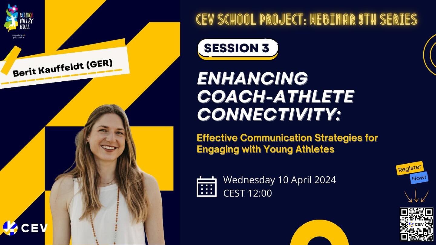 It&rsquo;s soon to come a nice little workshop in cooperation with @cevolleyball. 
It&rsquo;s their ninth wave of webinars and there is always good input completely free of charge. So make sure you check it out.

Go here to register:
https://schoolpr